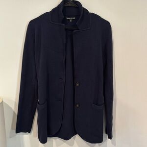 J.Crew navy cotton blazer